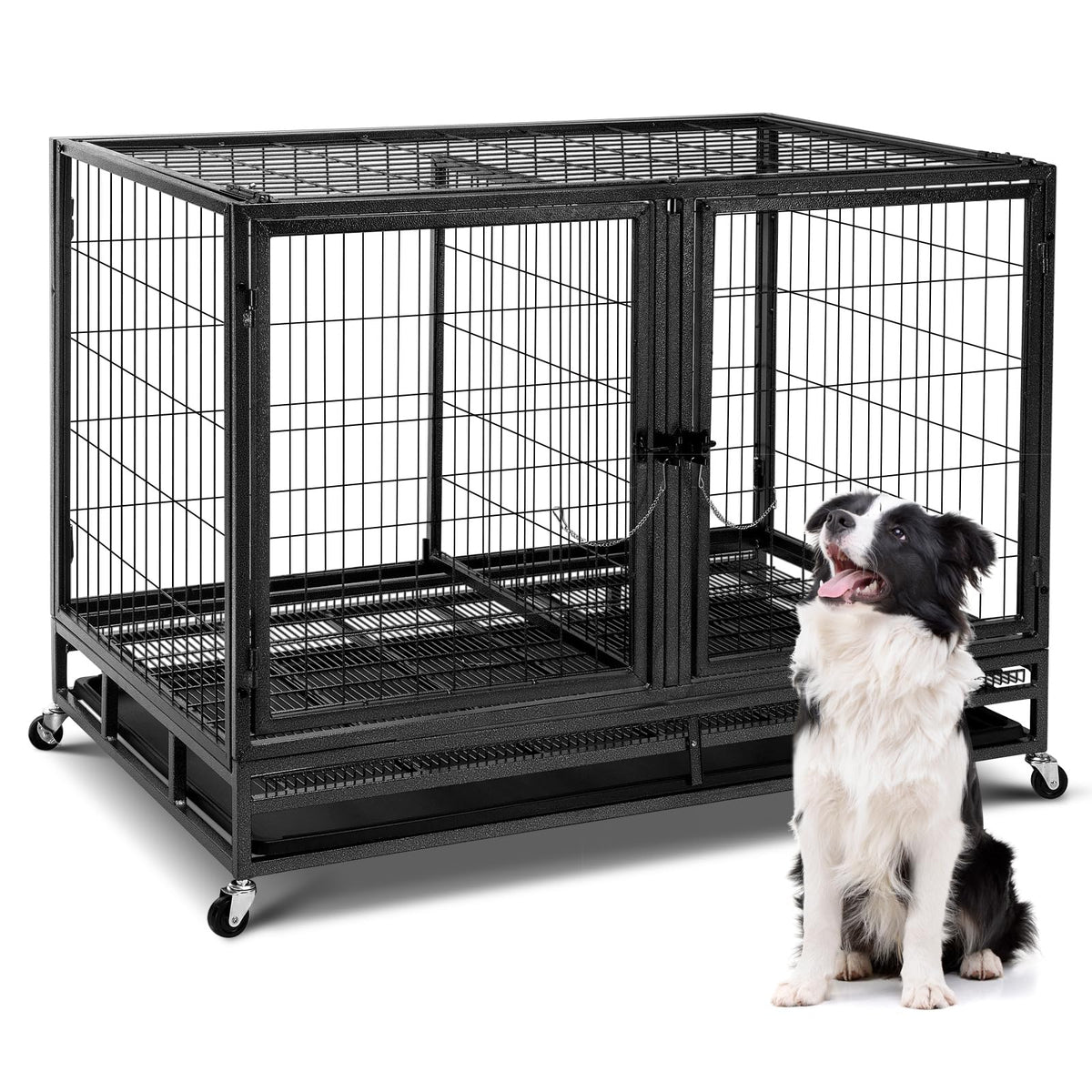 48inch Metal Wire Dog Crate with Divider C265039