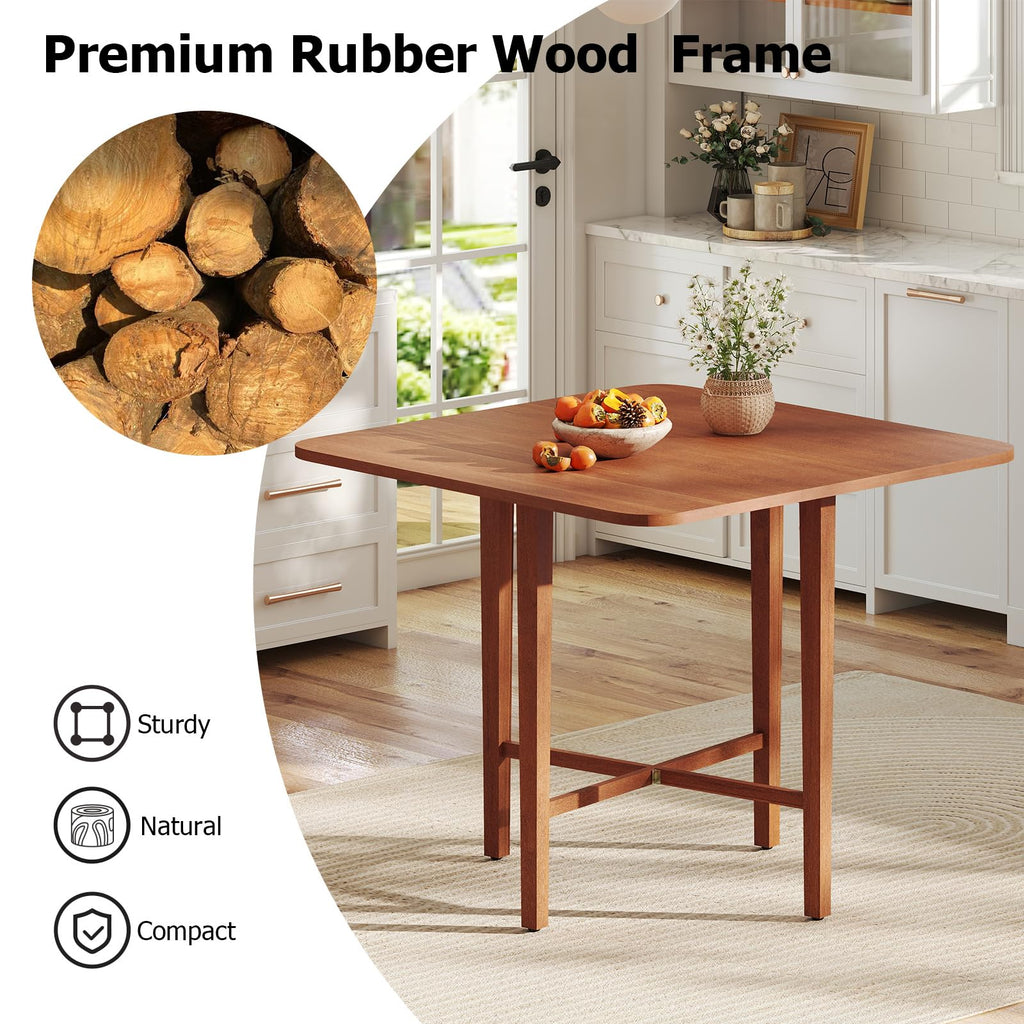 36" Foldable Square Wooden Dining Table S613300