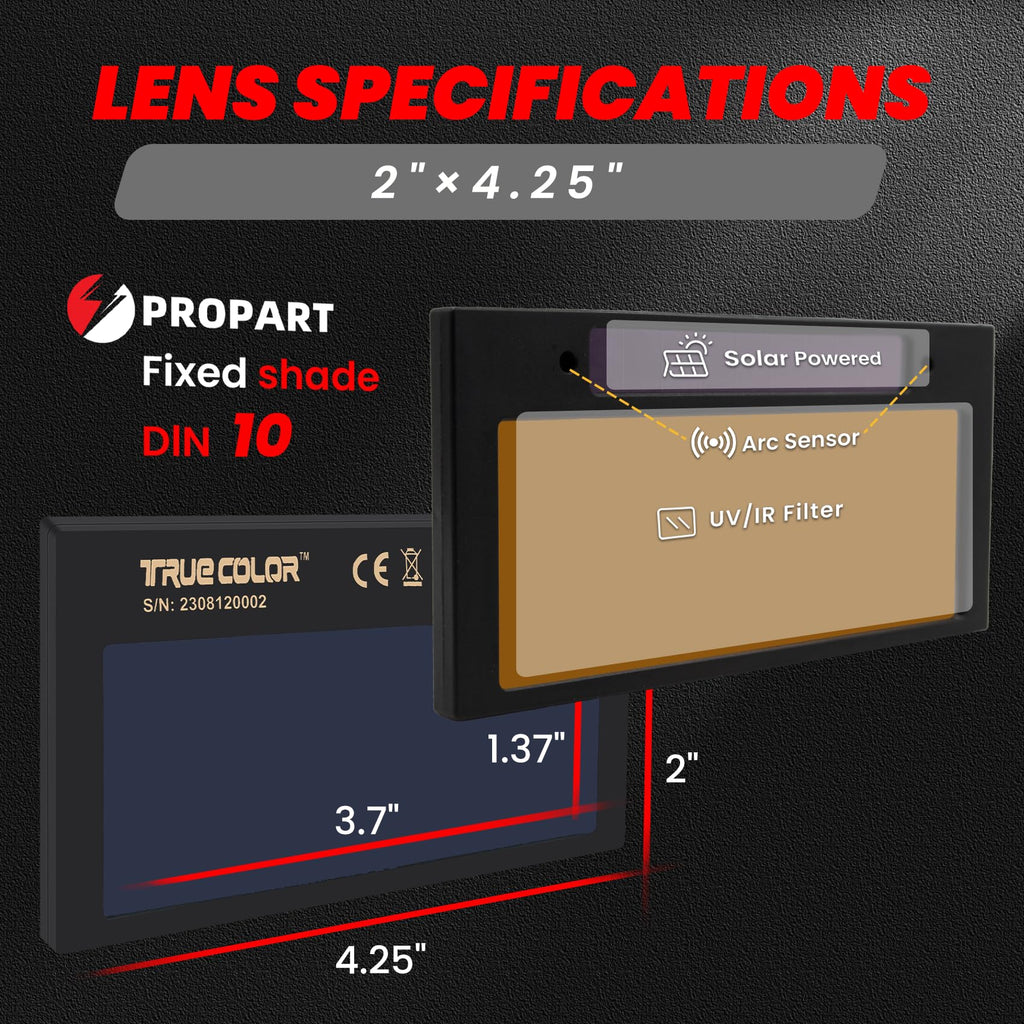 2×4 1/4 Auto Darkening Welding Lens C69305