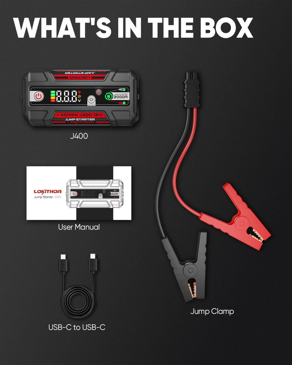 Portable Jump Starter for 8.0L Gas & 6.0L Diesel Engines J82173