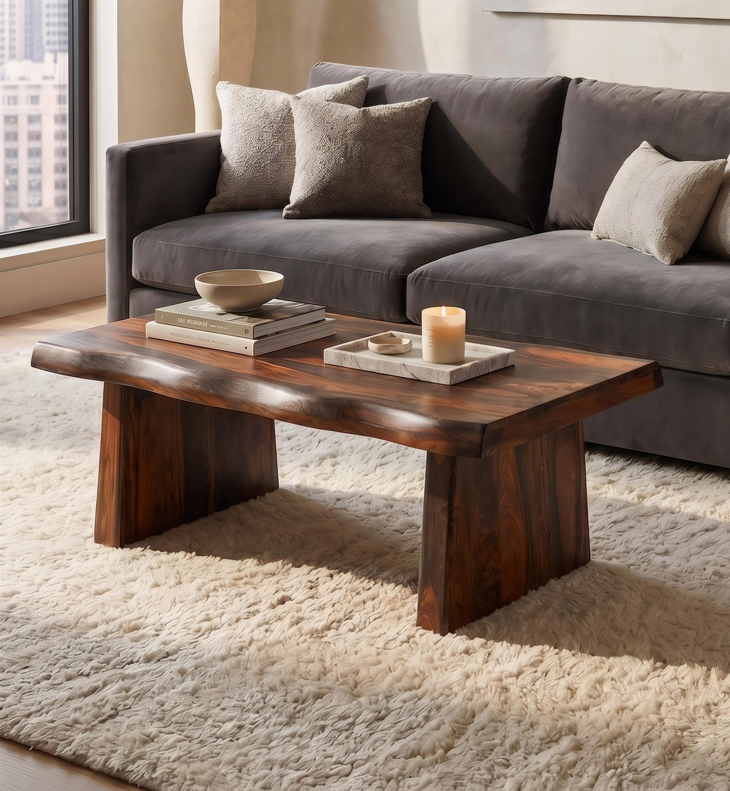 Live Edge Solid Wood Coffee Table L871