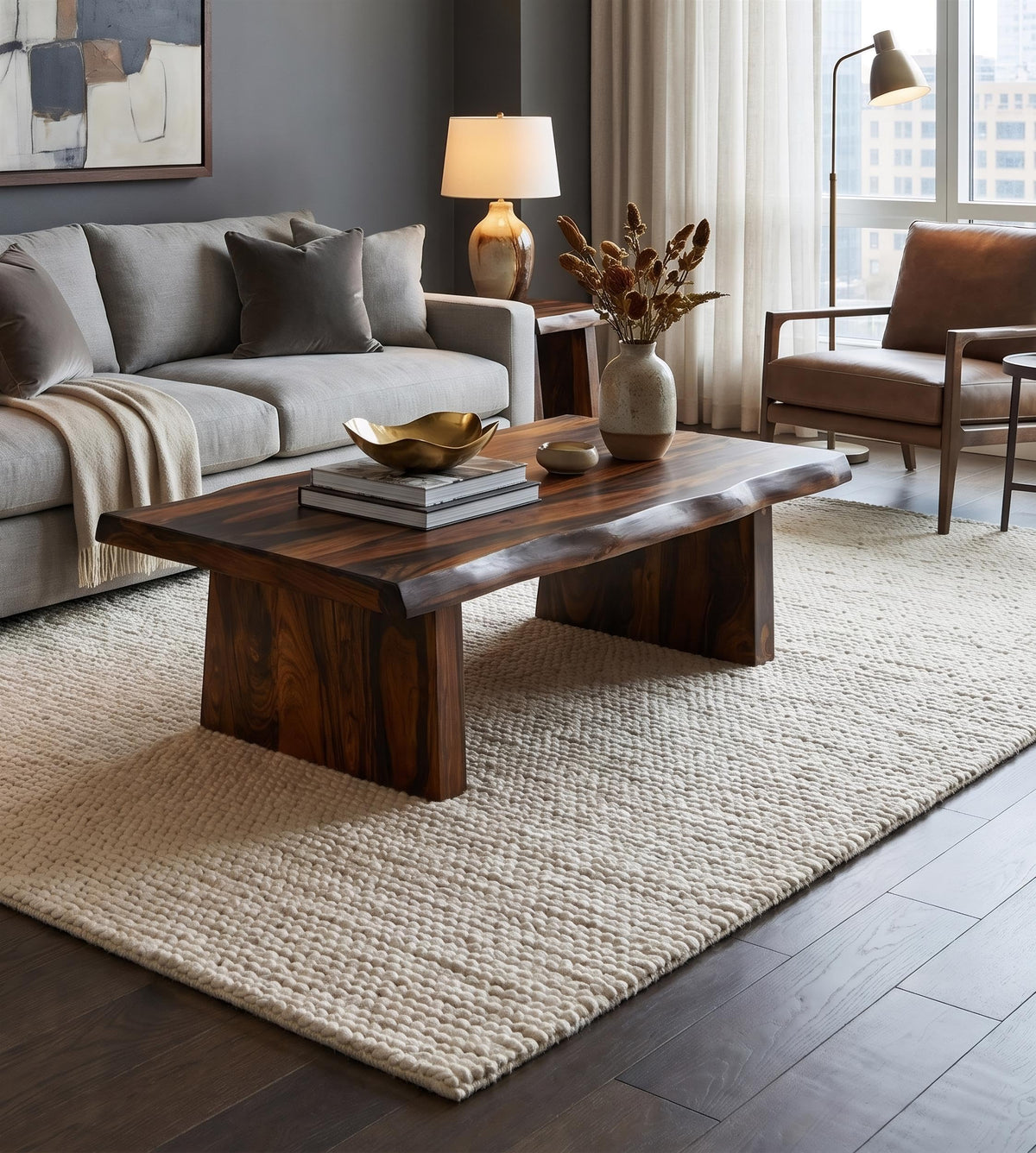 Live Edge Solid Wood Coffee Table L871