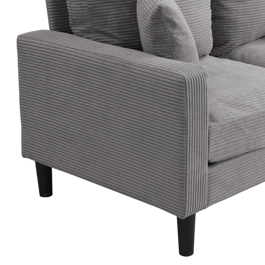 Light Gray 2-Seat Upholstered Loveseat Sofa A767846