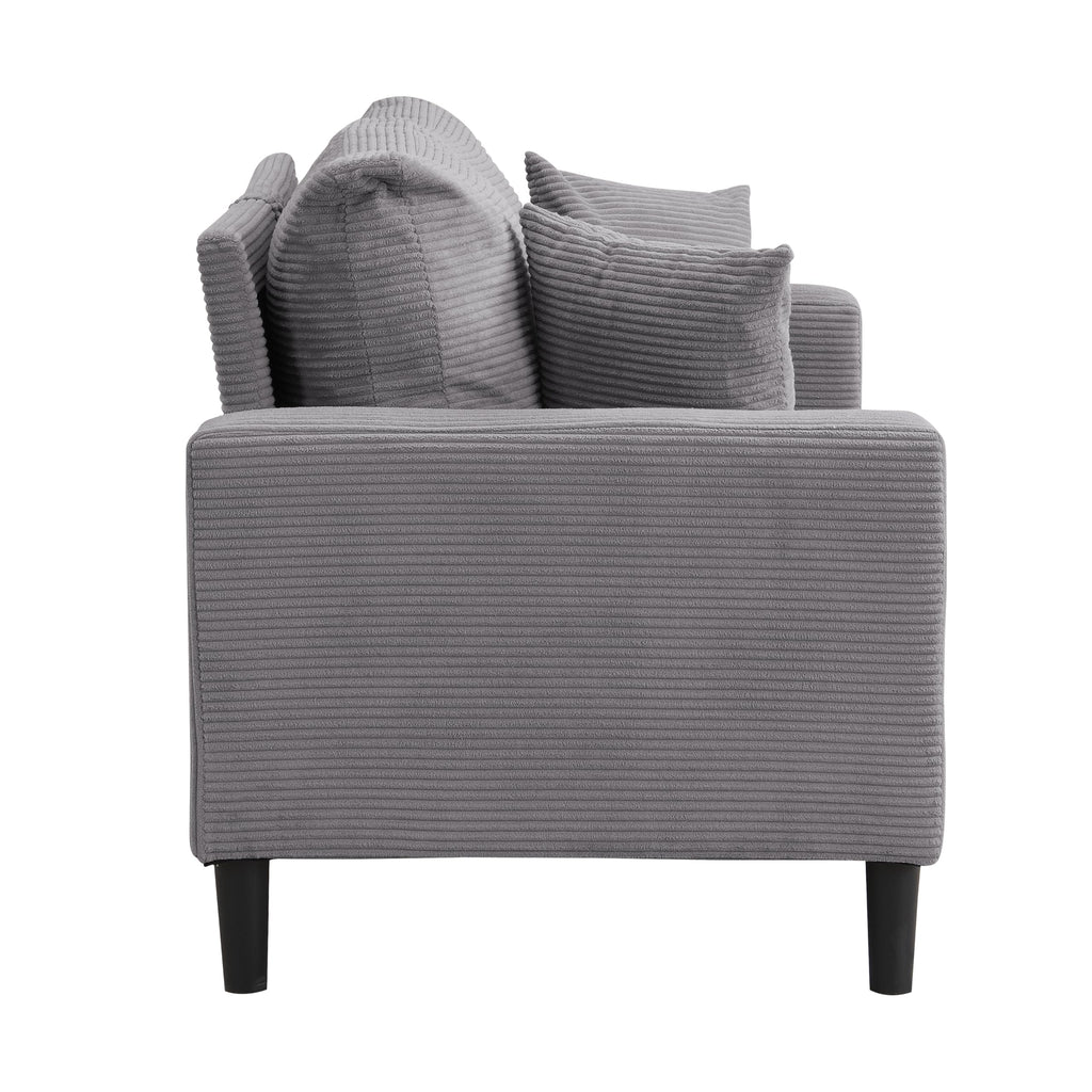 Light Gray 2-Seat Upholstered Loveseat Sofa A767846