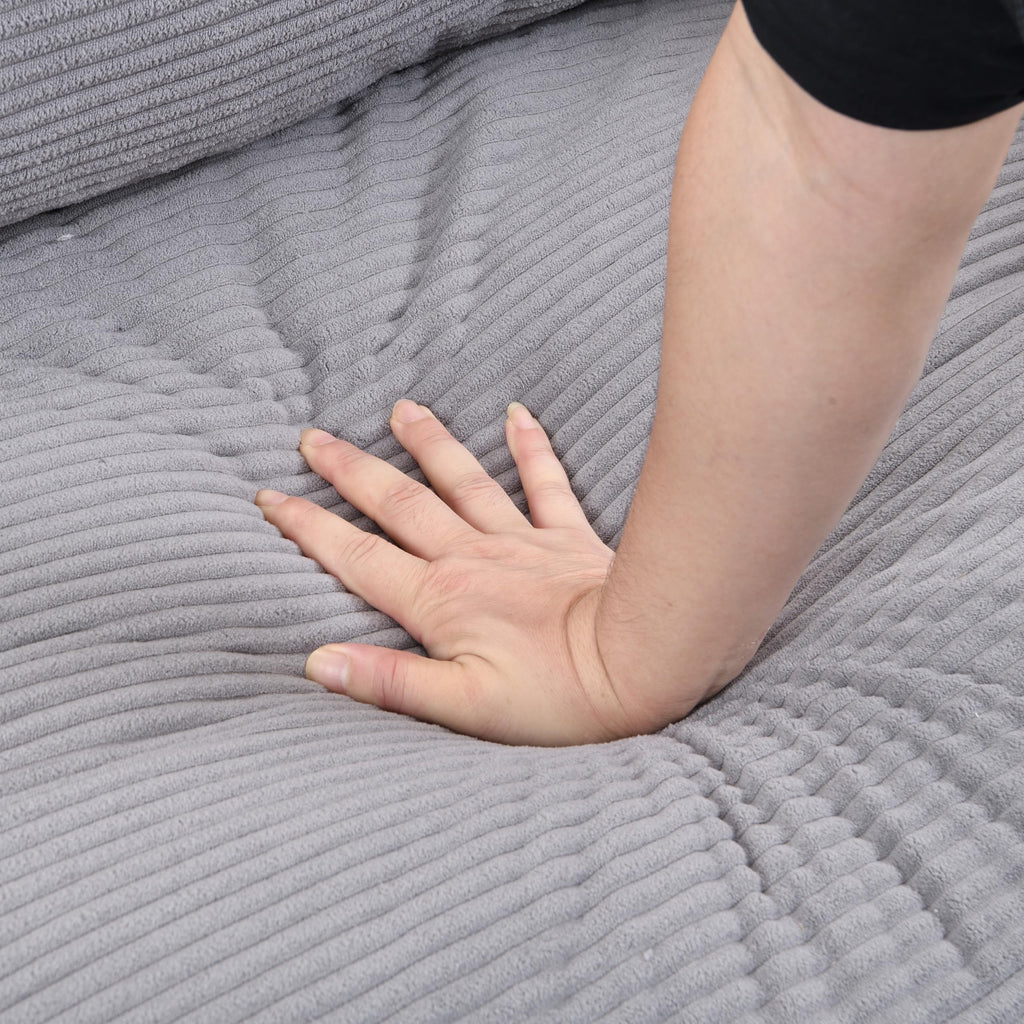 Light Gray 2-Seat Upholstered Loveseat Sofa A767846