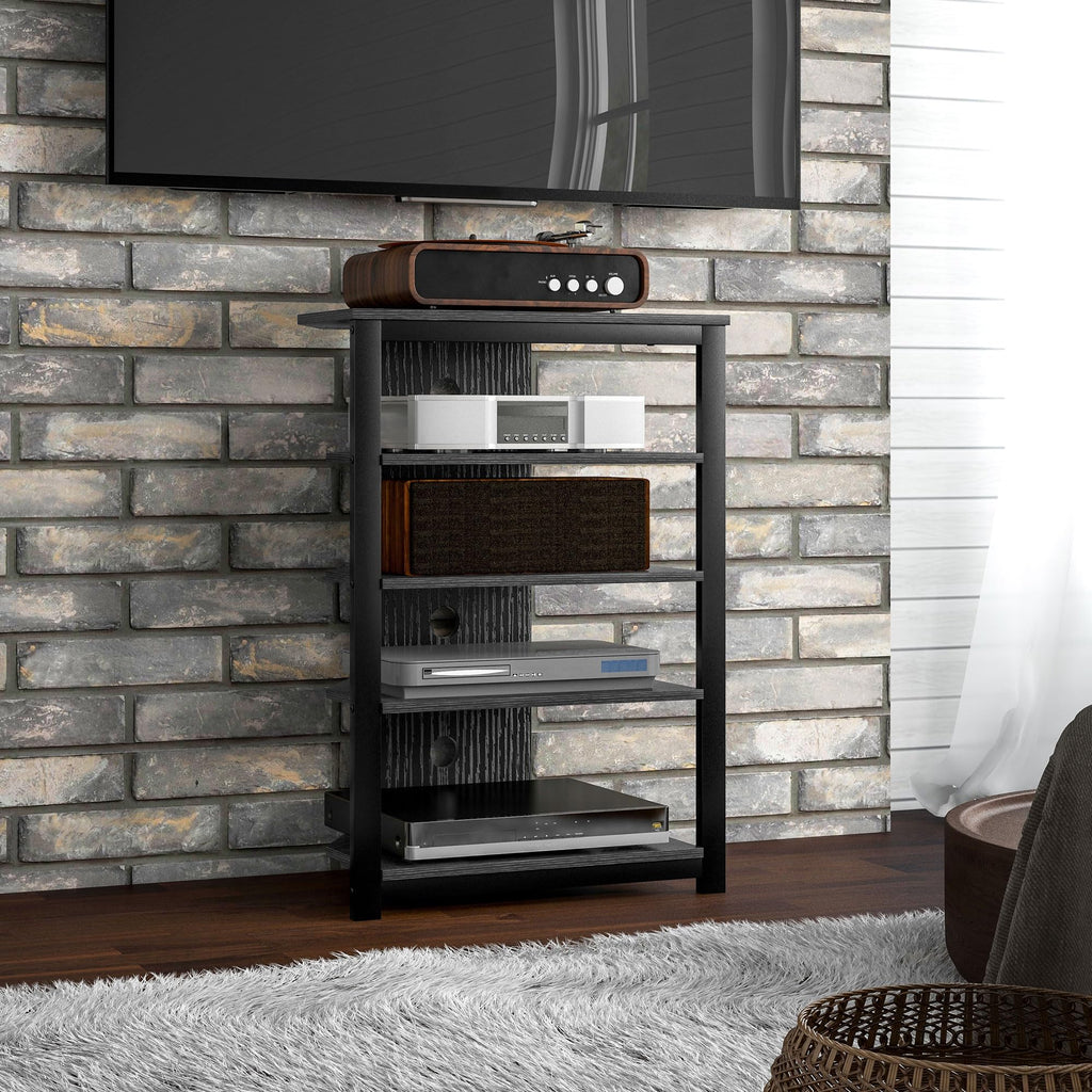 Black 4-Tier Media Stand R95928
