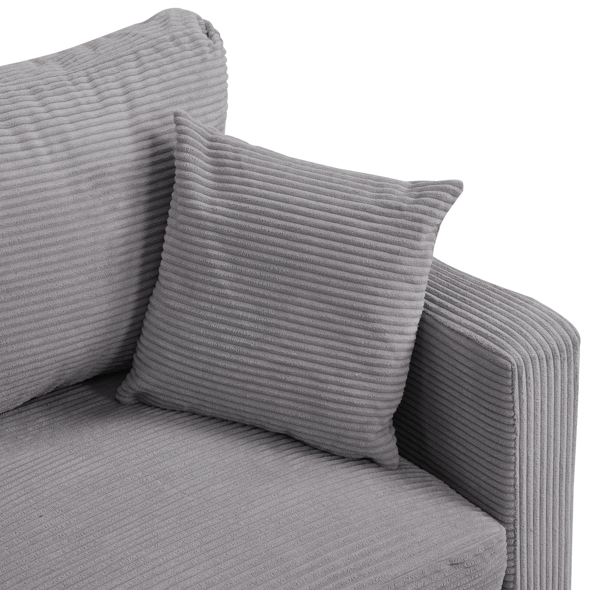 Light Gray 2-Seat Upholstered Loveseat Sofa A767846
